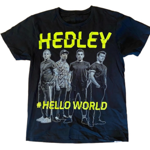 Hedley 2016 Hello World Tour Concert Band Graphic T-Shirt Unisex Black